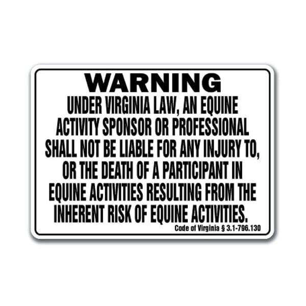 Signmission 14 in Height, 10 in Width, Plastic, 10" x 14", WS-Virginia Equine WS-Virginia Equine - main